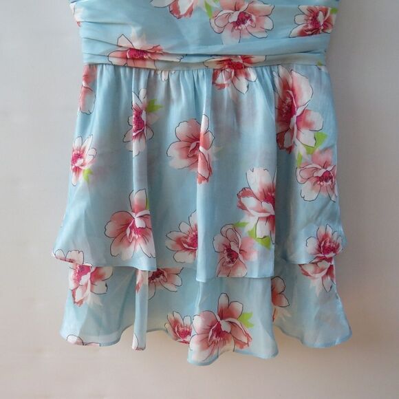 Majorelle Dress Womens Small Dora Blue Floral Surplice Neckline Lightweight - Picture 3 of 13